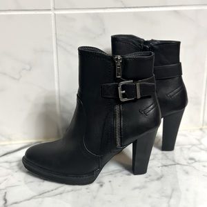 White Mountain 4” Heel Side Zipper Black Boots. Women’s 7 1/2.